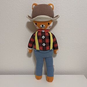 Cuddle + Kind Wyatt the Fox Plush Knit Handmade Doll Stuffed Animal 20"